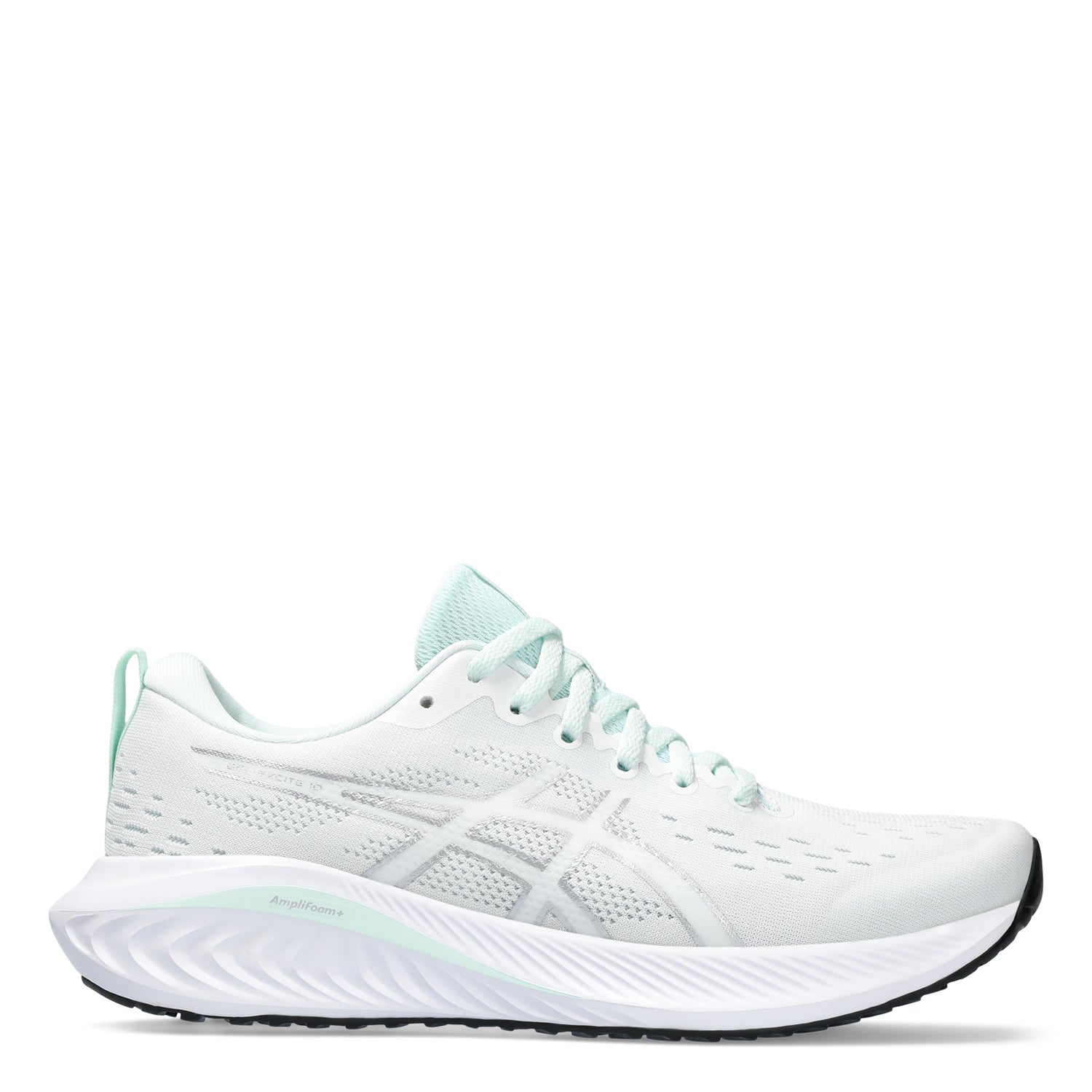 Peltz Shoes  Women's ASICS GEL-Excite 10 Running Shoe White Silver Lining Black 1012B418-100