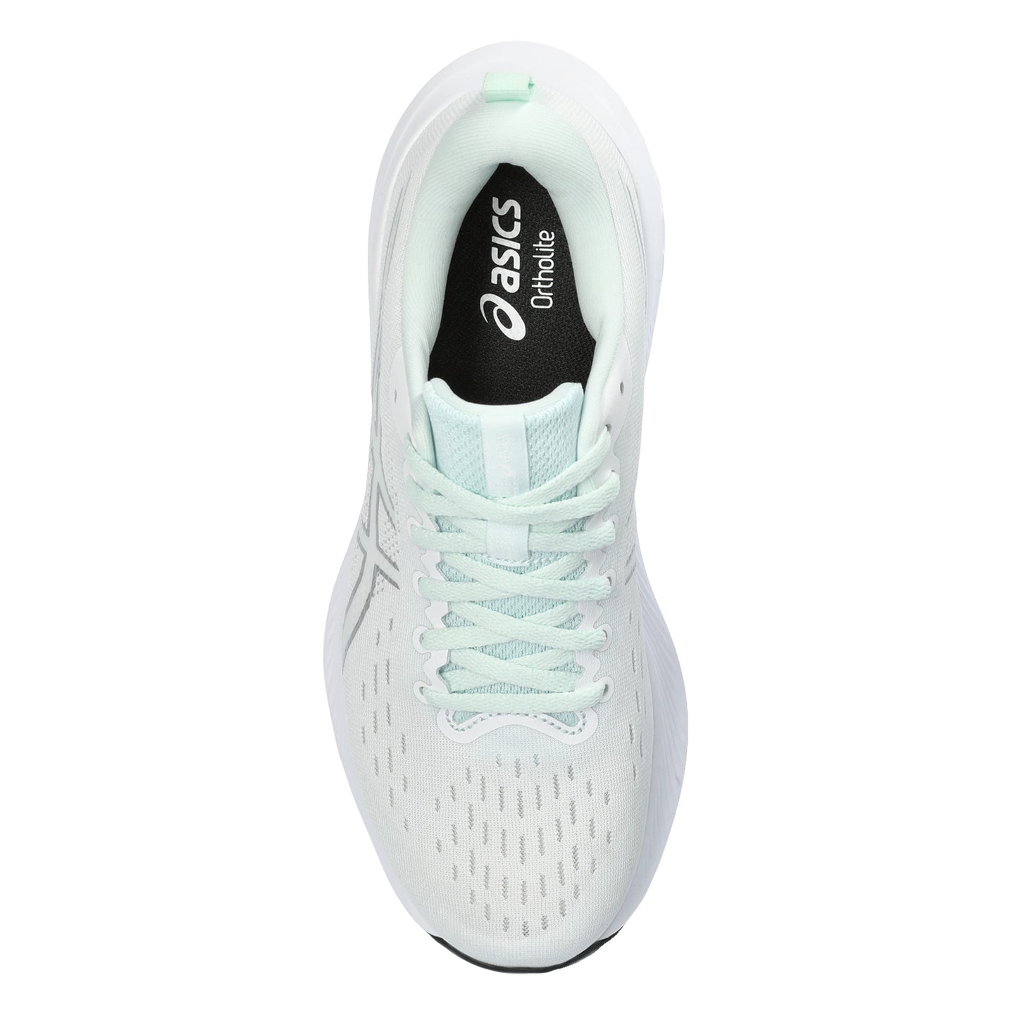 Peltz Shoes  Women's ASICS GEL-Excite 10 Running Shoe White Silver Lining Black 1012B418-100