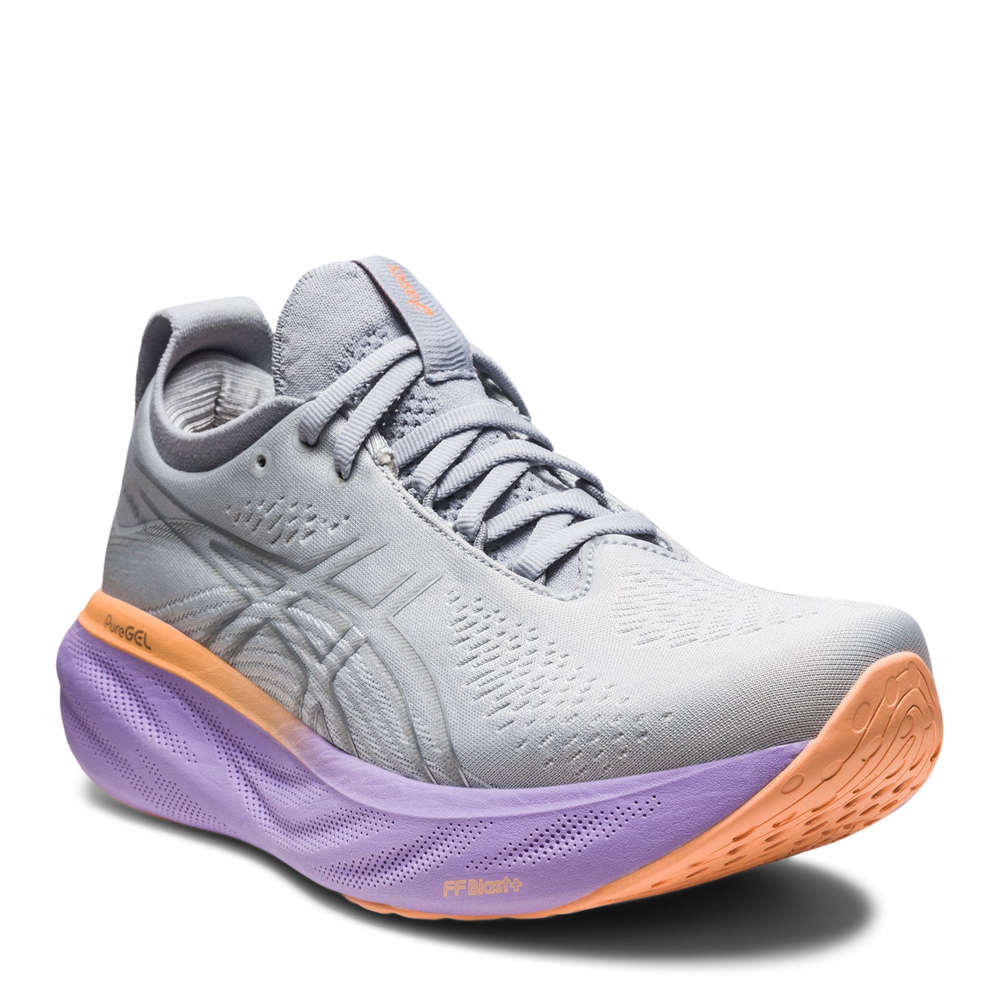 Peltz Shoes  Women's ASICS GEL-Nimbus 25 Running Shoe - Wide Width GREY GREEN 1012B437-021