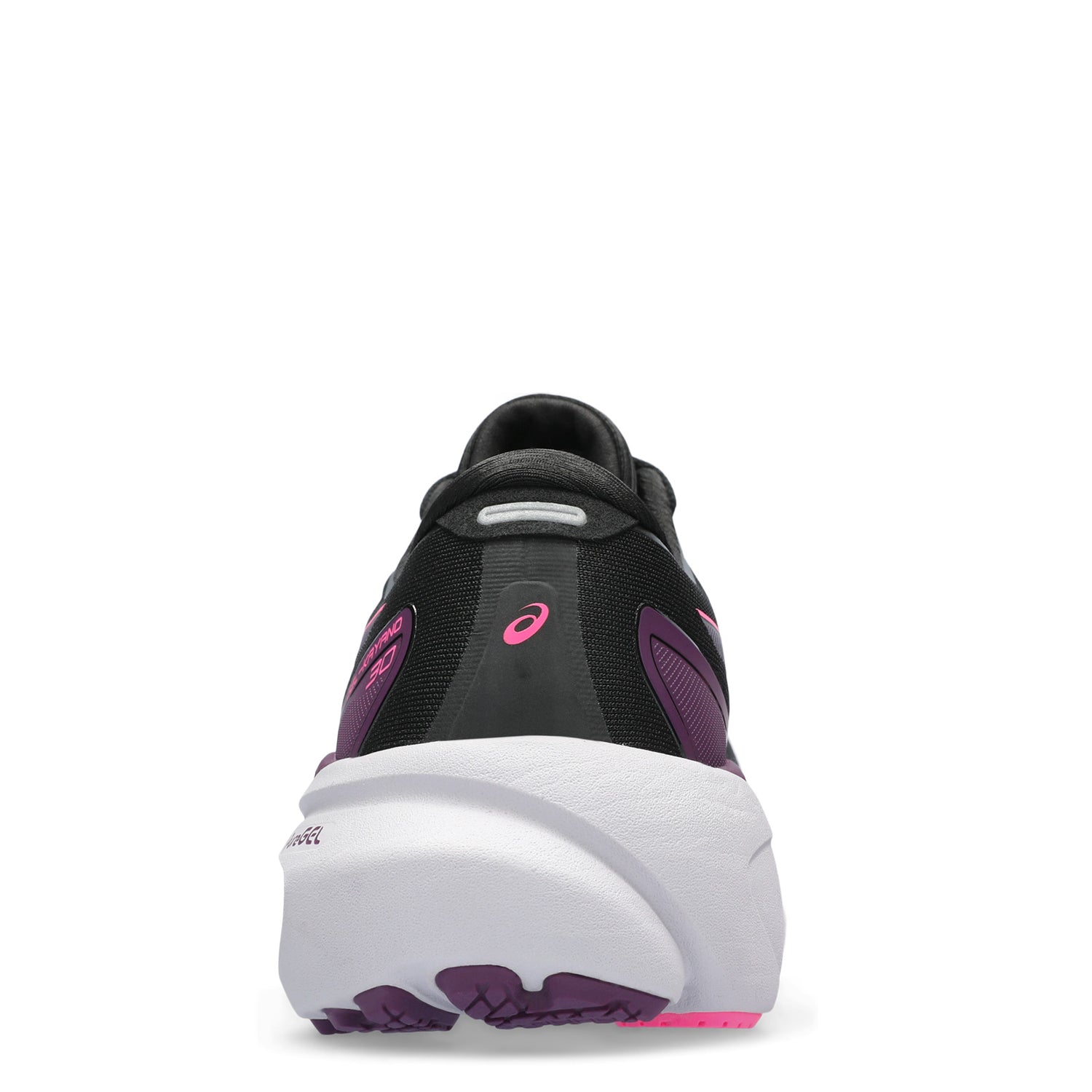 Peltz Shoes  Women's ASICS GEL-Kayano 30 Running Shoe - Wide Width Black Lilac 1012B503-004