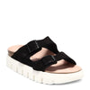 Peltz Shoes  Women's Birkenstock Arizona Platform Sandal - Narrow Fit BLACK / WHITE 1014 920 N