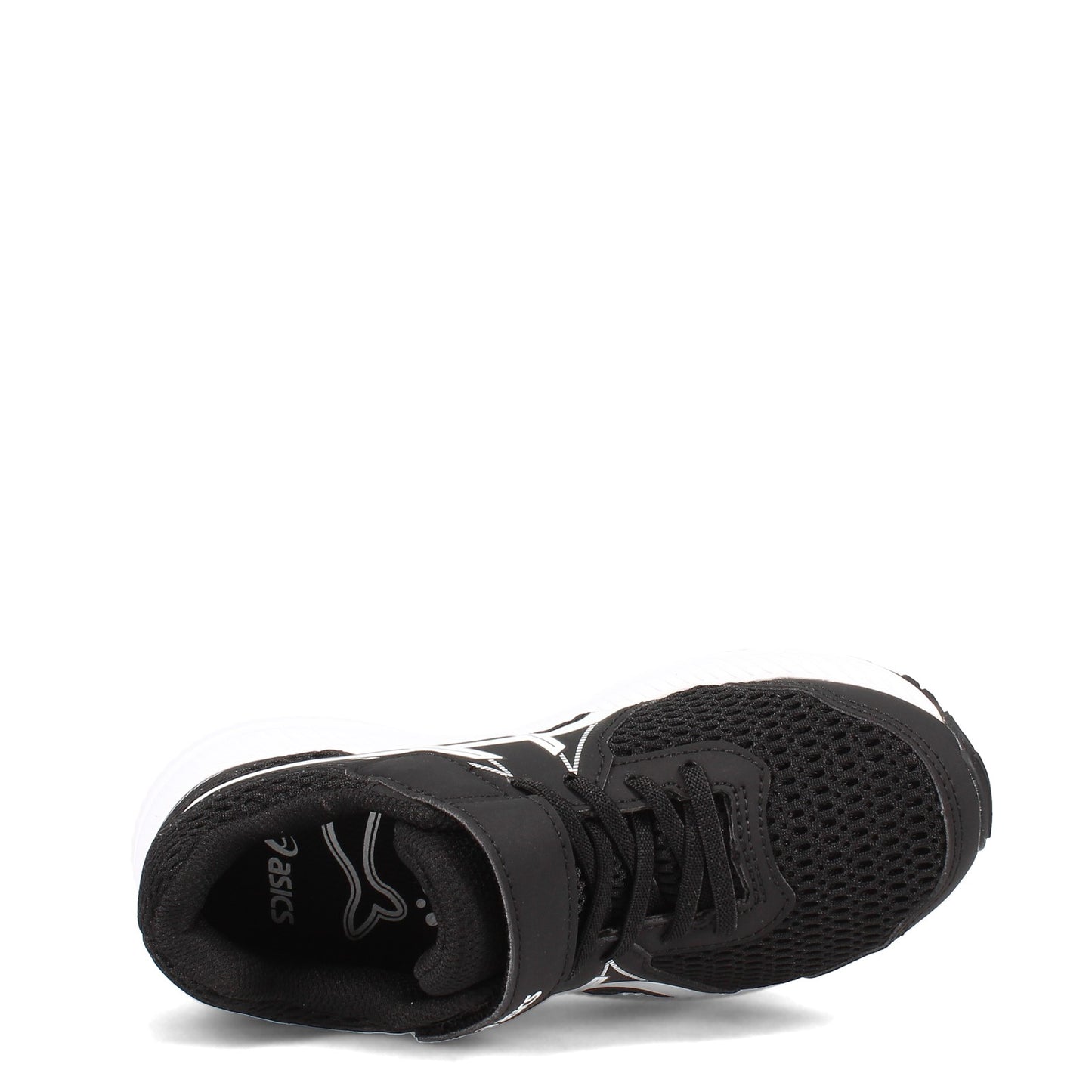 Peltz Shoes  Boy's ASICS Contend 7 PS Running Shoe - Little Kid BLACK / WHITE 1014A194.002