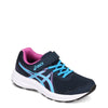 Peltz Shoes  Girl's ASICS Contend 7 PS Running Shoe - Little Kid BLUE AQUA 1014A194.404