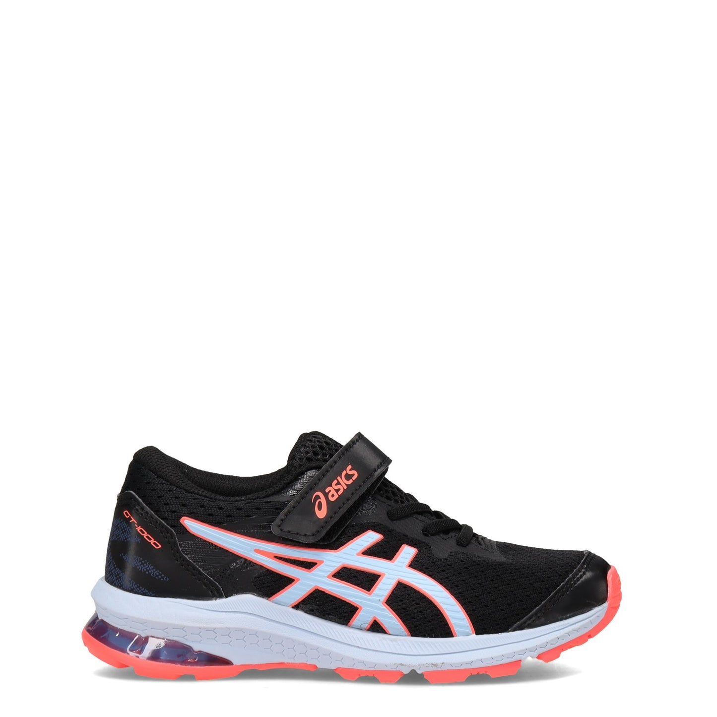 Peltz Shoes  Girl's ASICS GT-1000 10 Sneaker - Little Kid BLACK/SKY 1014A191.009