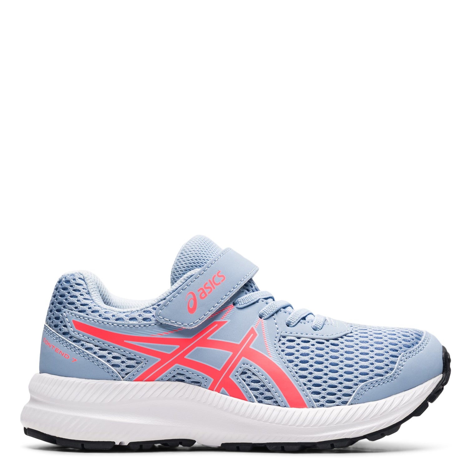 Peltz Shoes  Girl's ASICS Contend 7 PS Running Shoe - Little Kid MIST/CORAL 1014A194.406