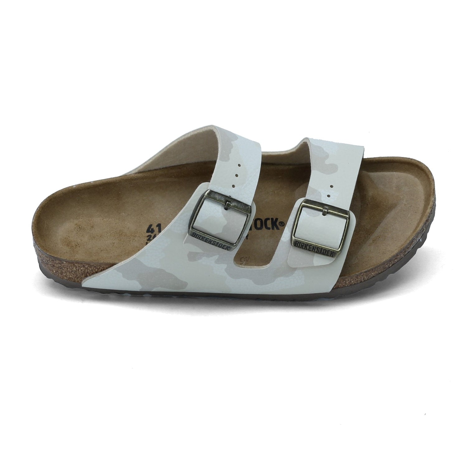 Peltz Shoes  Women's Birkenstock Arizona Birkoflor Sandal - Narrow Width BEIGE MULTI 1016 791 N