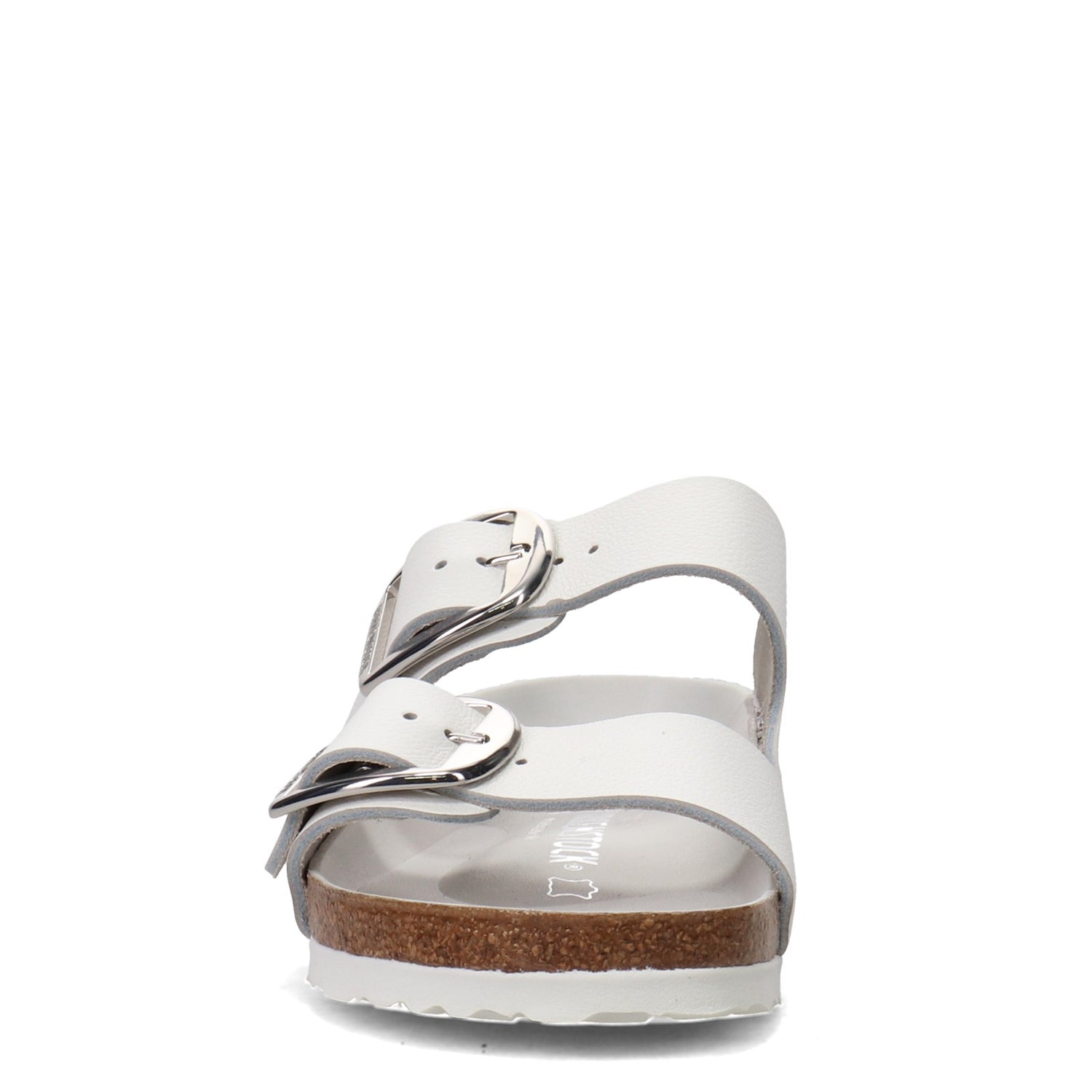 Peltz Shoes  Women's Birkenstock Arizona Big Buckle Sandal - Narrow Width WHITE 1016826