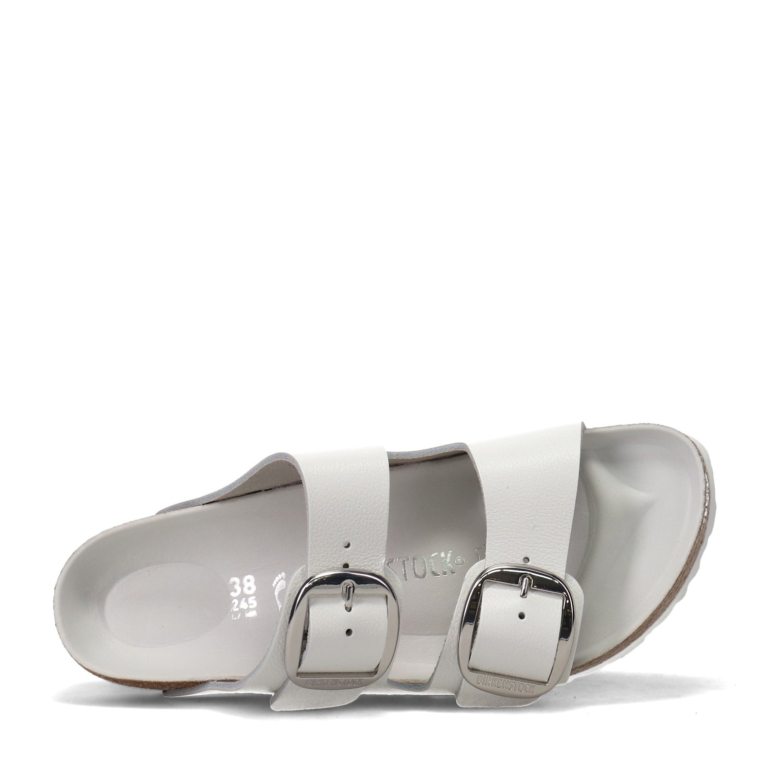 Peltz Shoes  Women's Birkenstock Arizona Big Buckle Sandal - Narrow Width WHITE 1016826