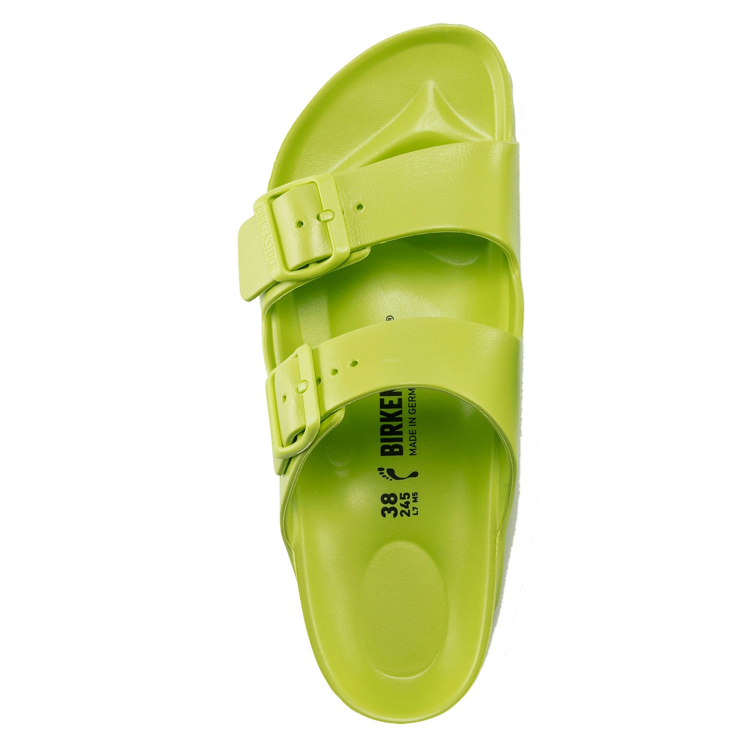 Peltz Shoes  Women's Birkenstock Arizona Essentials EVA Sandal LIME 1017 044 N