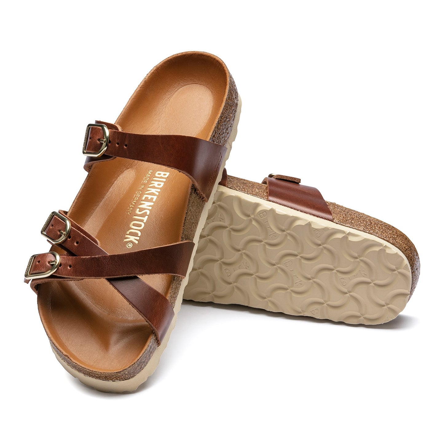Peltz Shoes  Women's Birkenstock Franca Sandal - Regular Width COGNAC 1017 567 R