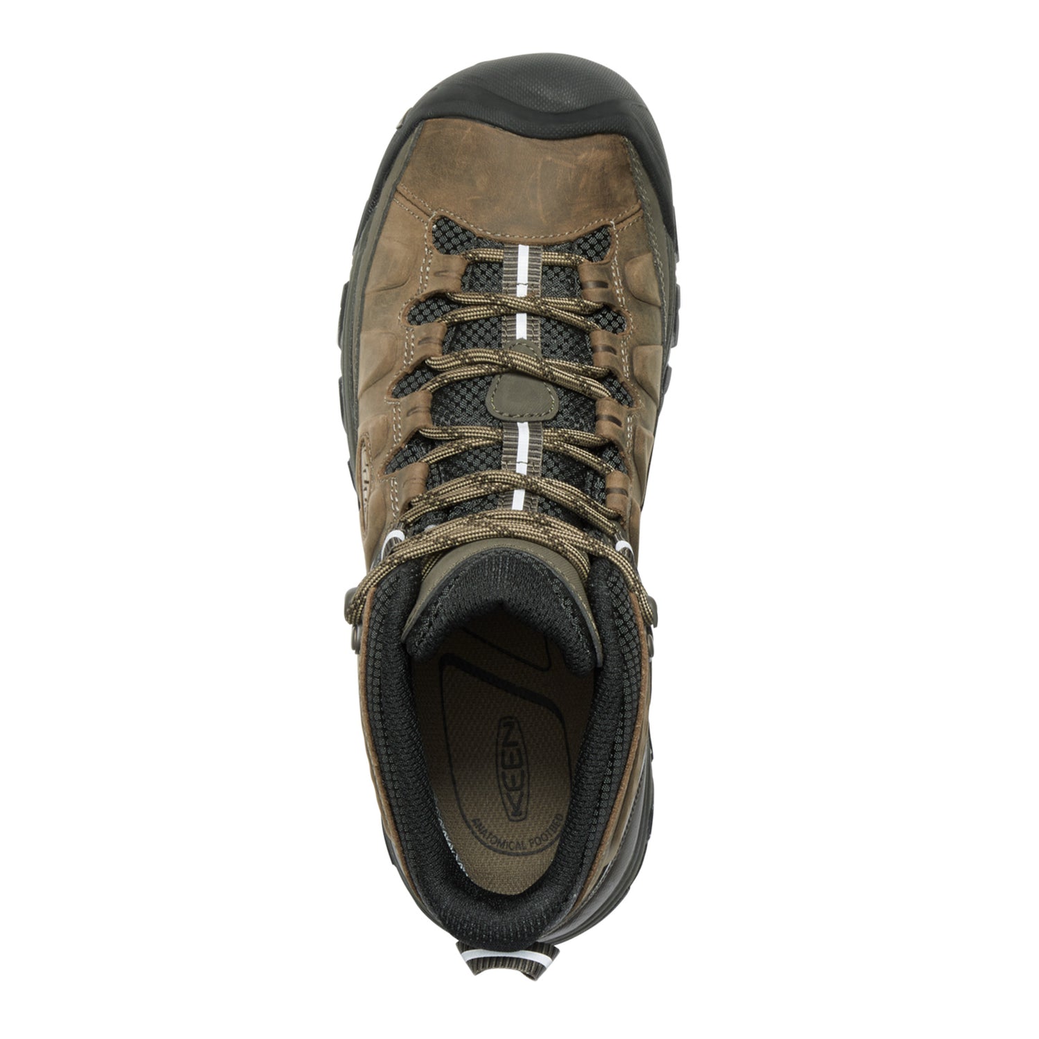 Peltz Shoes  Men's Keen Targhee III Waterproof Mid Hiking Boots Bungee Cord/Black 1017786