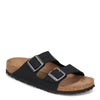 Peltz Shoes  Women's Birkenstock Arizona Birkoflor Slide Sandal VEGAN BLACK 1019057