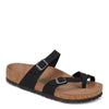 Peltz Shoes  Women's Birkenstock Mayari Sandal FAUX BLACK SUEDE 1019221 R