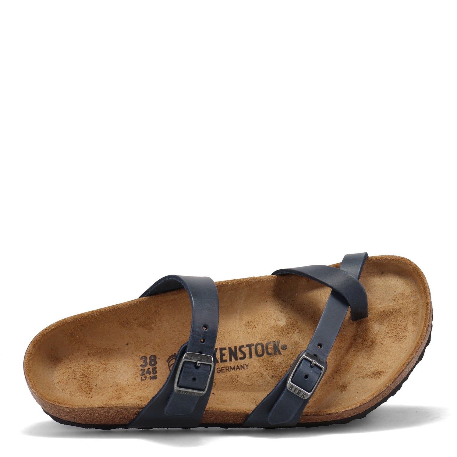 Peltz Shoes  Women's Birkenstock Mayari Thong Sandal - Regular Width NAVY OILED 1019658 R
