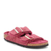 Peltz Shoes  Women's Birkenstock Arizona Shearling Lined Sandal - Narrow Width MAROON 1020 464 N