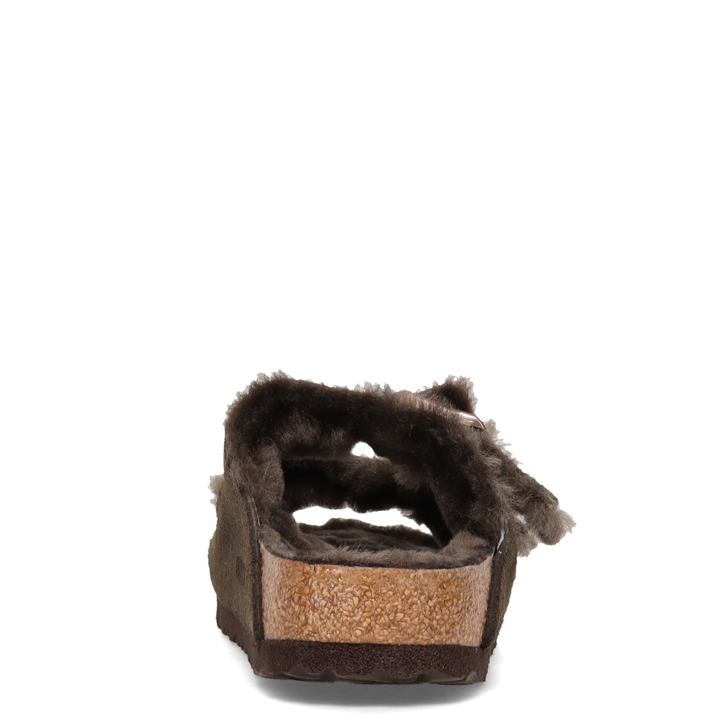 Peltz Shoes  Women's Birkenstock Arizona Shearling Lined Sandal - Narrow Width MOCHA 1020 528 N