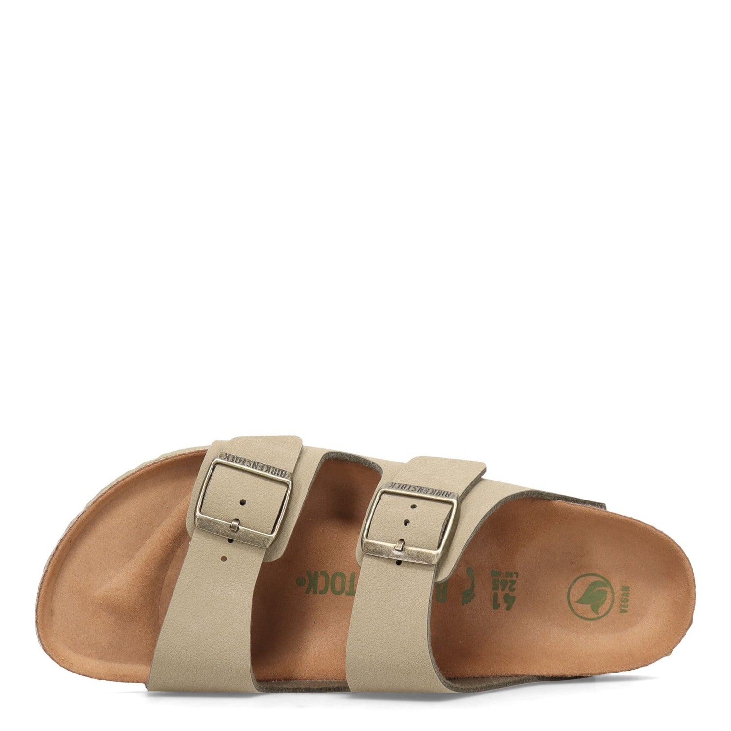 Peltz Shoes  Women's Birkenstock Arizona Slide Sandal - Narrow Width FADED KHAKI 1020 540 N