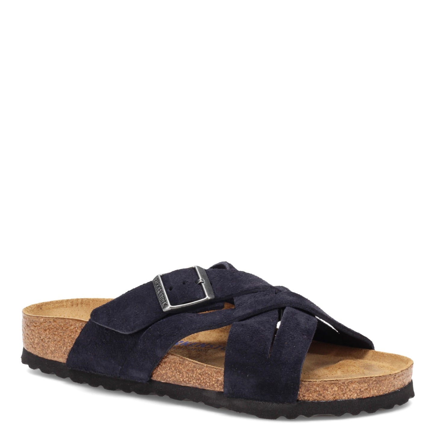 Peltz Shoes  Women's Birkenstock Lugano Sandal - Narrow Width MIDNIGHT 1020 936 N