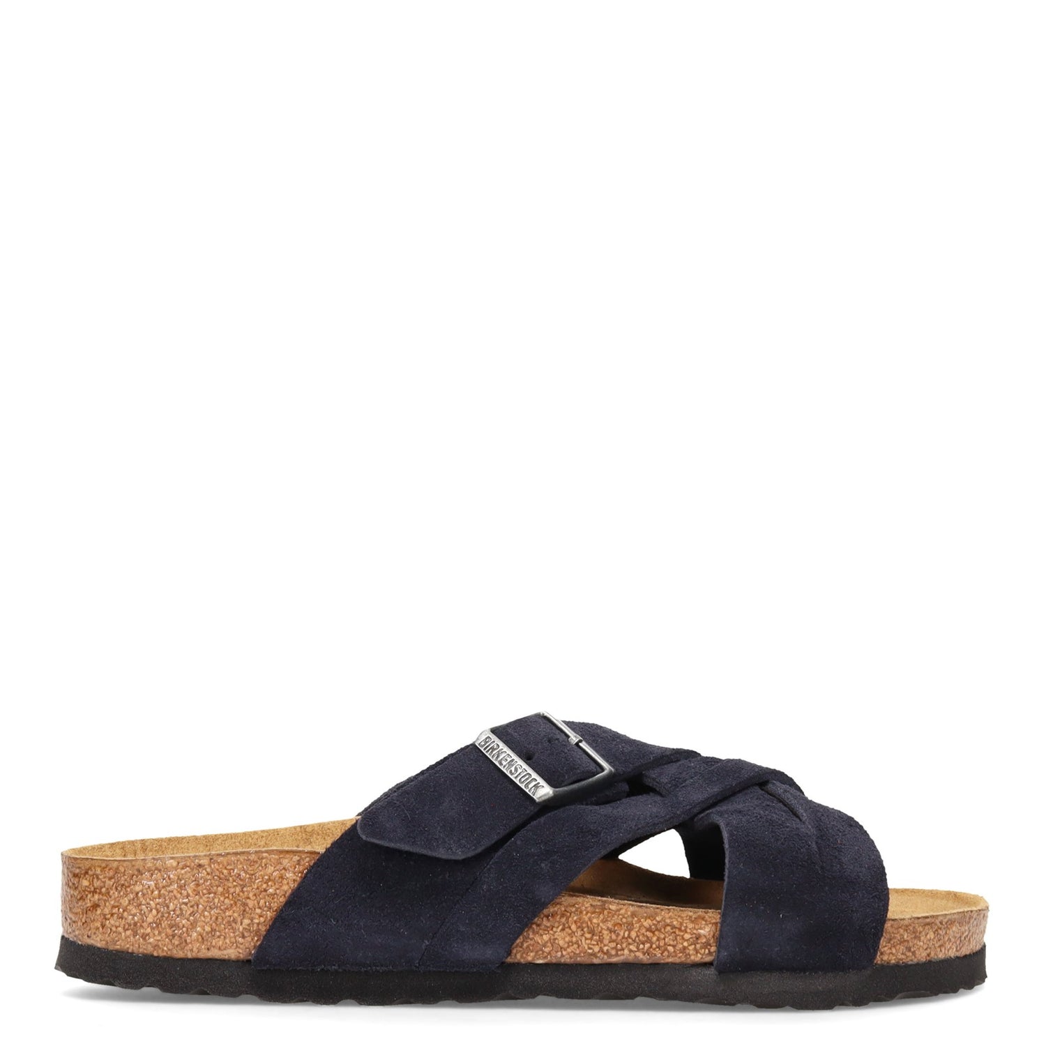 Peltz Shoes  Women's Birkenstock Lugano Sandal - Narrow Width MIDNIGHT 1020 936 N