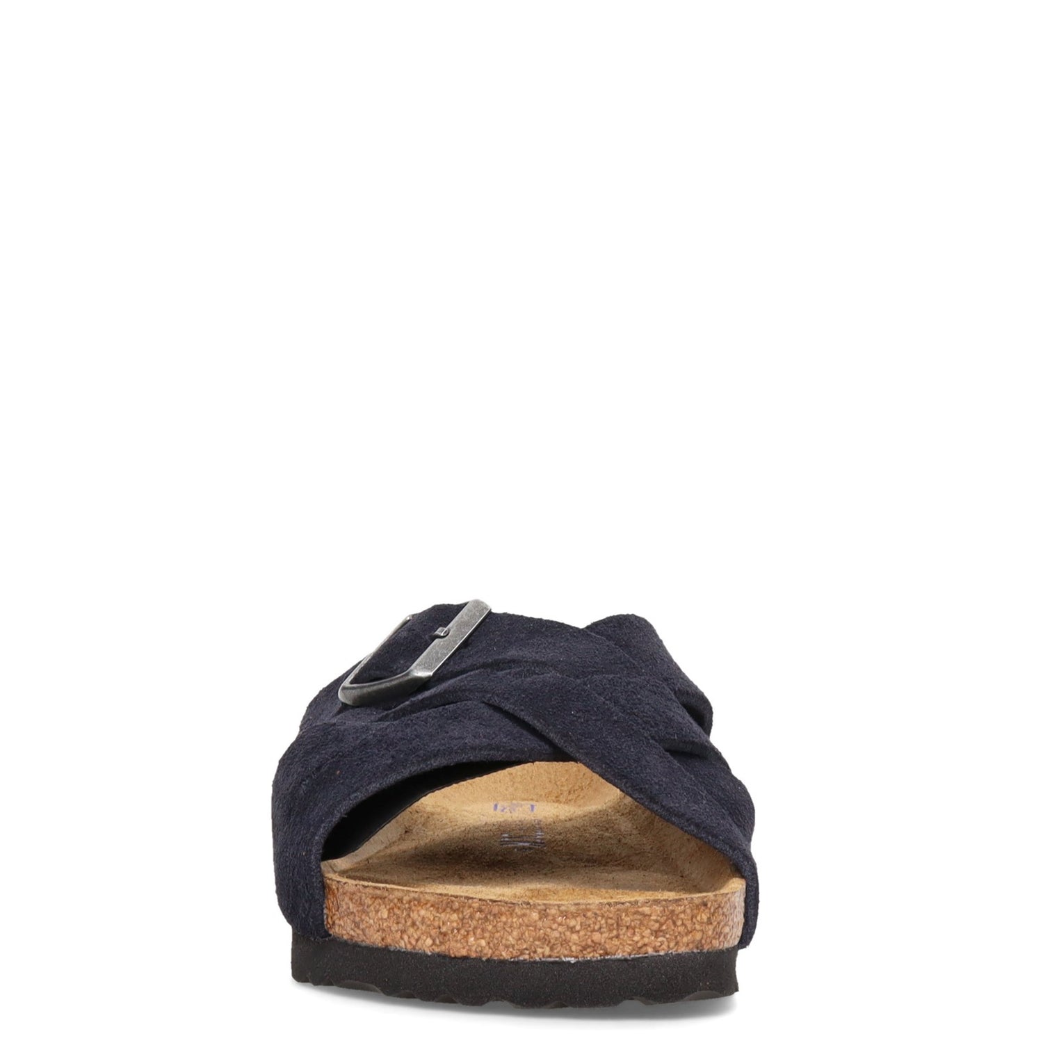 Peltz Shoes  Women's Birkenstock Lugano Sandal - Narrow Width MIDNIGHT 1020 936 N