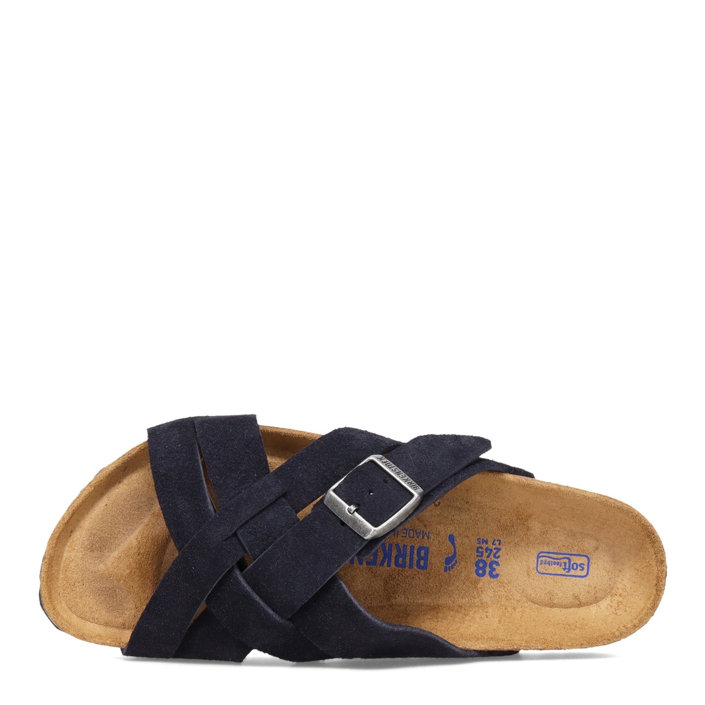 Peltz Shoes  Women's Birkenstock Lugano Sandal - Narrow Width MIDNIGHT 1020 936 N