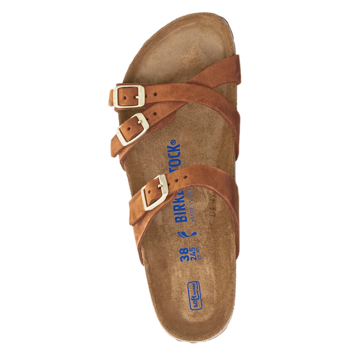 Peltz Shoes  Women's Birkenstock Franca Soft Footbed Sandal - Regular Width PECAN NUBUCK 1021 490 R