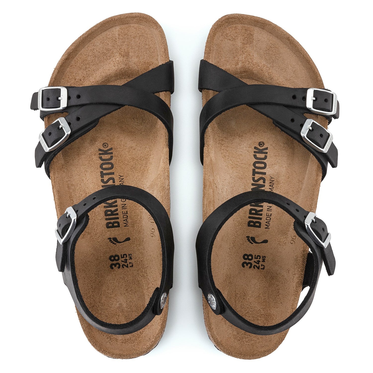 Peltz Shoes  Women's Birkenstock Kumba Sandal - Regular Width BLACK OILED 1021 506 R