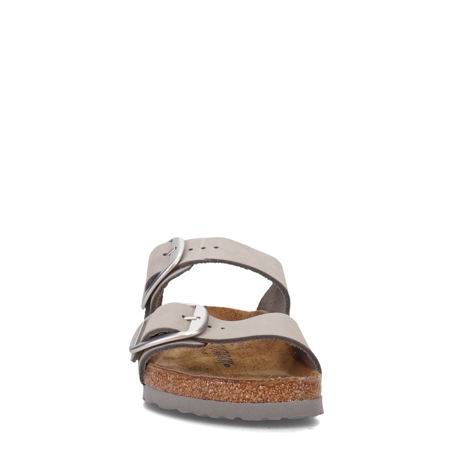 Peltz Shoes  Women's Birkenstock Arizona Big Buckle Sandal GREY NUBUCK 1021 751 R