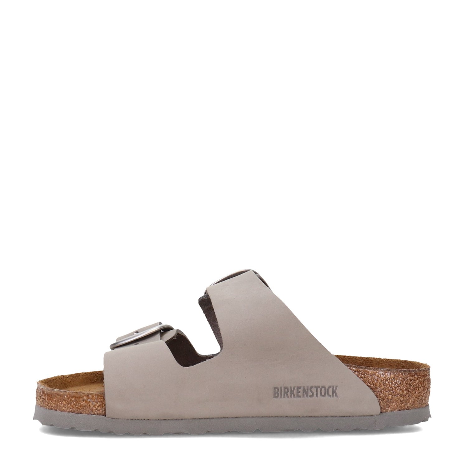 Peltz Shoes  Women's Birkenstock Arizona Big Buckle Sandal GREY NUBUCK 1021 751 R