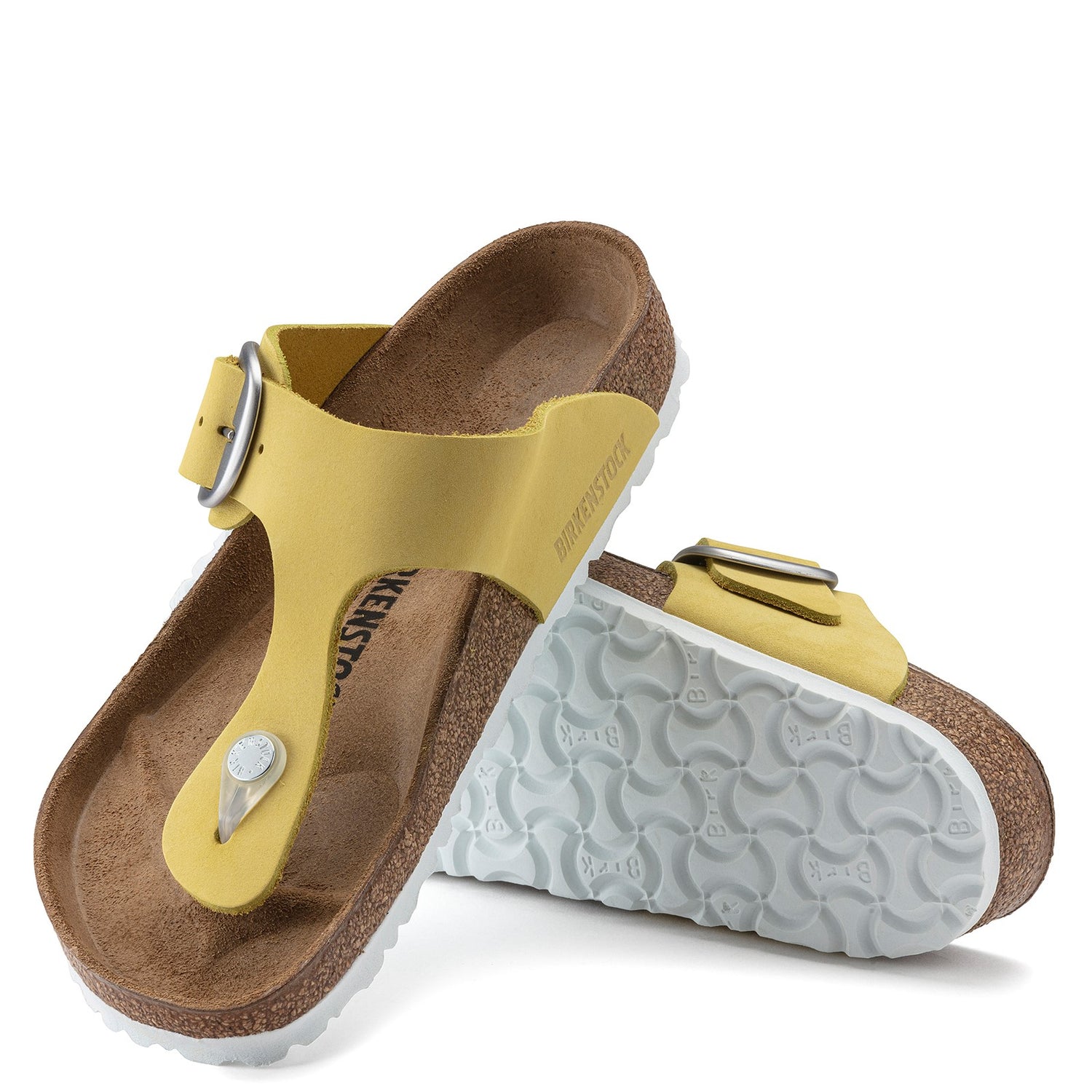 Peltz Shoes  Women's Birkenstock Gizeh Big Buckle Sandal - Regular Width POPCORN 1022 239 R