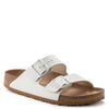 Peltz Shoes  Women's Birkenstock Arizona Birkoflor Slide Sandal - Narrow Width WHITE BIRKOBUCK 1022 376 N