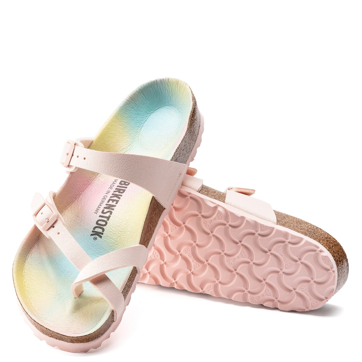 Peltz Shoes  Women's Birkenstock Mayari Sandal - Regular Width PINK OMBRE 1022 630 R