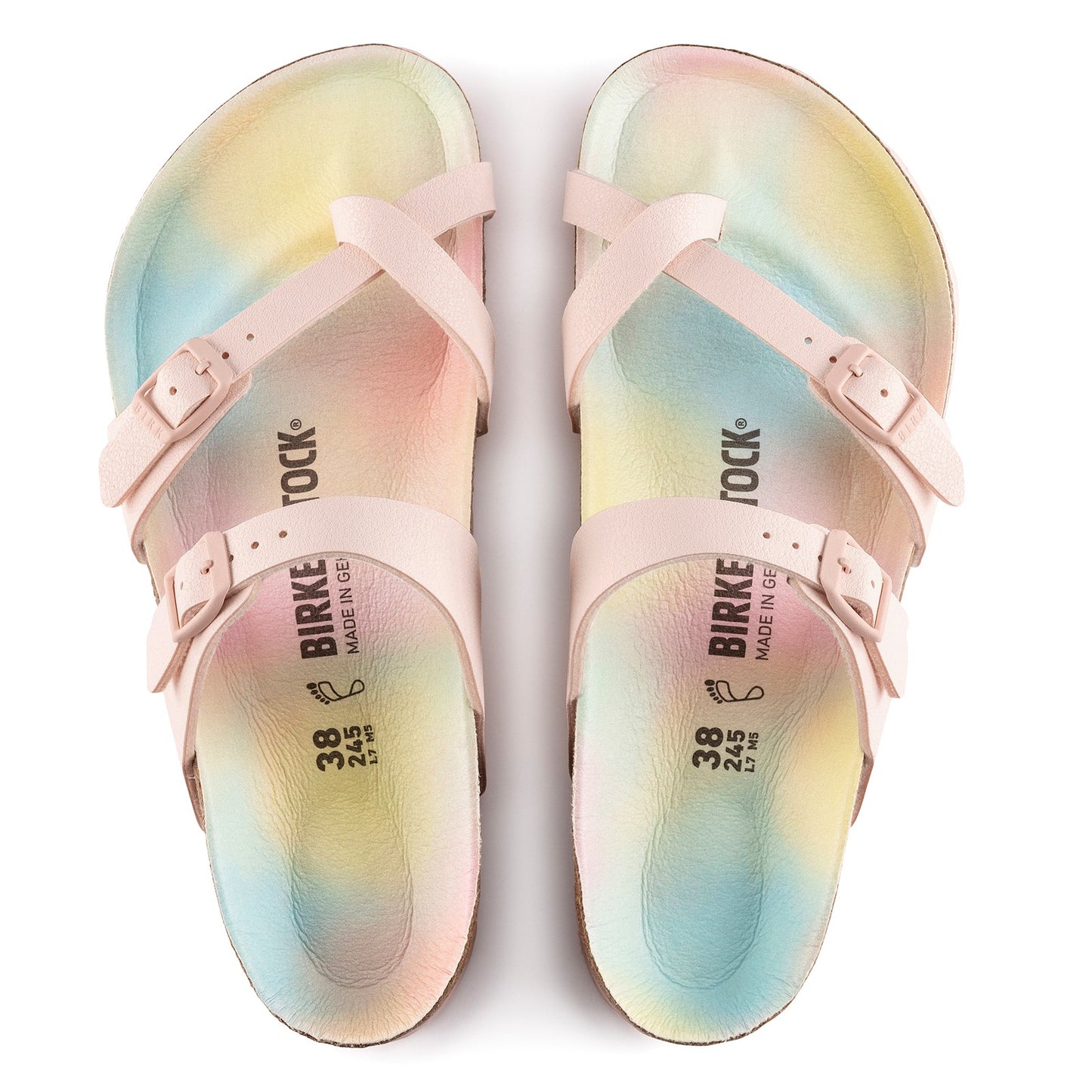 Peltz Shoes  Women's Birkenstock Mayari Sandal - Regular Width PINK OMBRE 1022 630 R