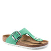 Peltz Shoes  Women's Birkenstock Gizeh Big Buckle Sandal - Regular Width JADE NUBUCK 1022 787 R