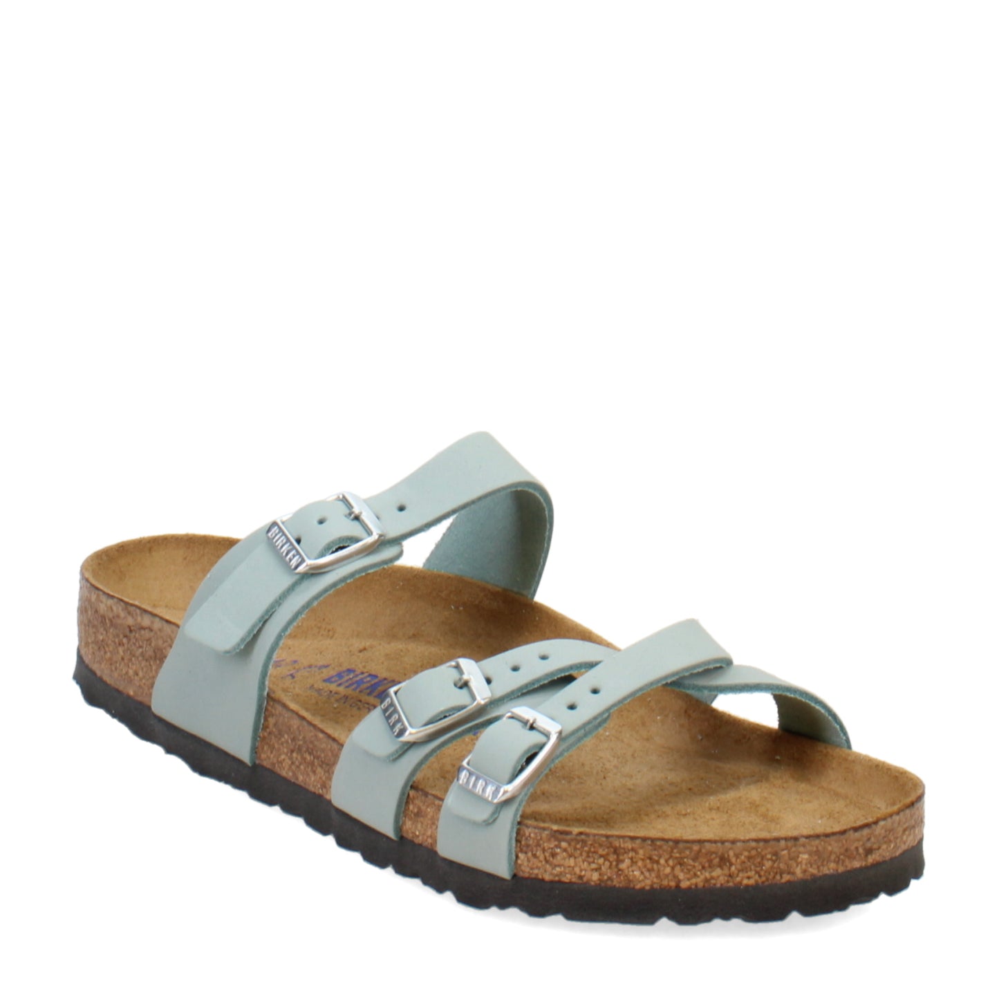 Peltz Shoes  Women's Birkenstock Franca Soft Footbed Sandal - Regular Width AQUA 1022 944 R