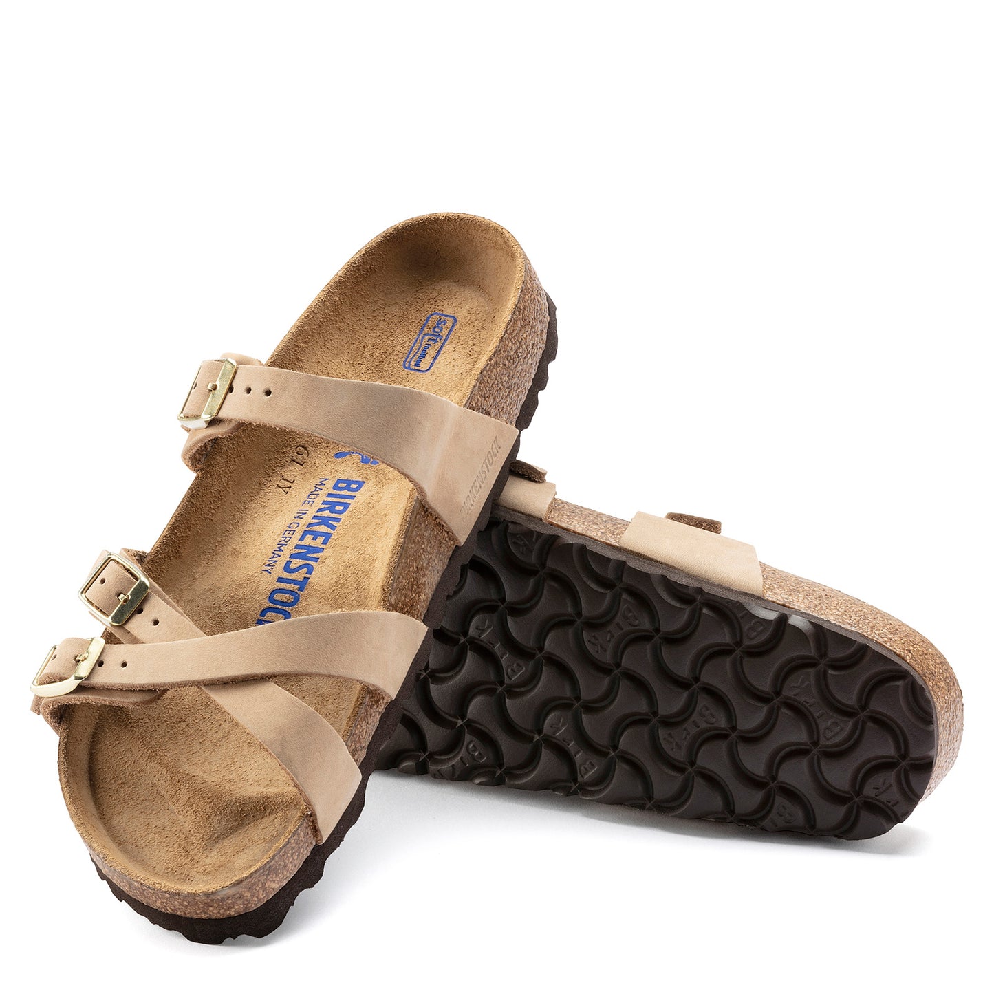 Peltz Shoes  Women's Birkenstock Franca Soft Footbed Sandal - Regular Width SAND 1022 956 R