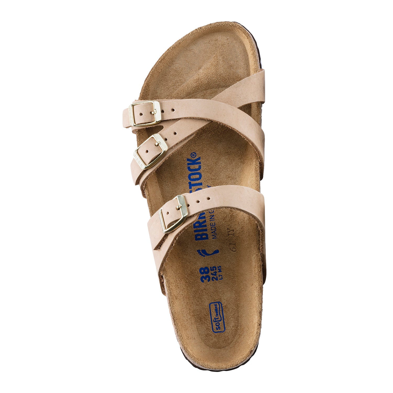 Peltz Shoes  Women's Birkenstock Franca Soft Footbed Sandal - Narrow Width SANDCASTLE 1022 973 N