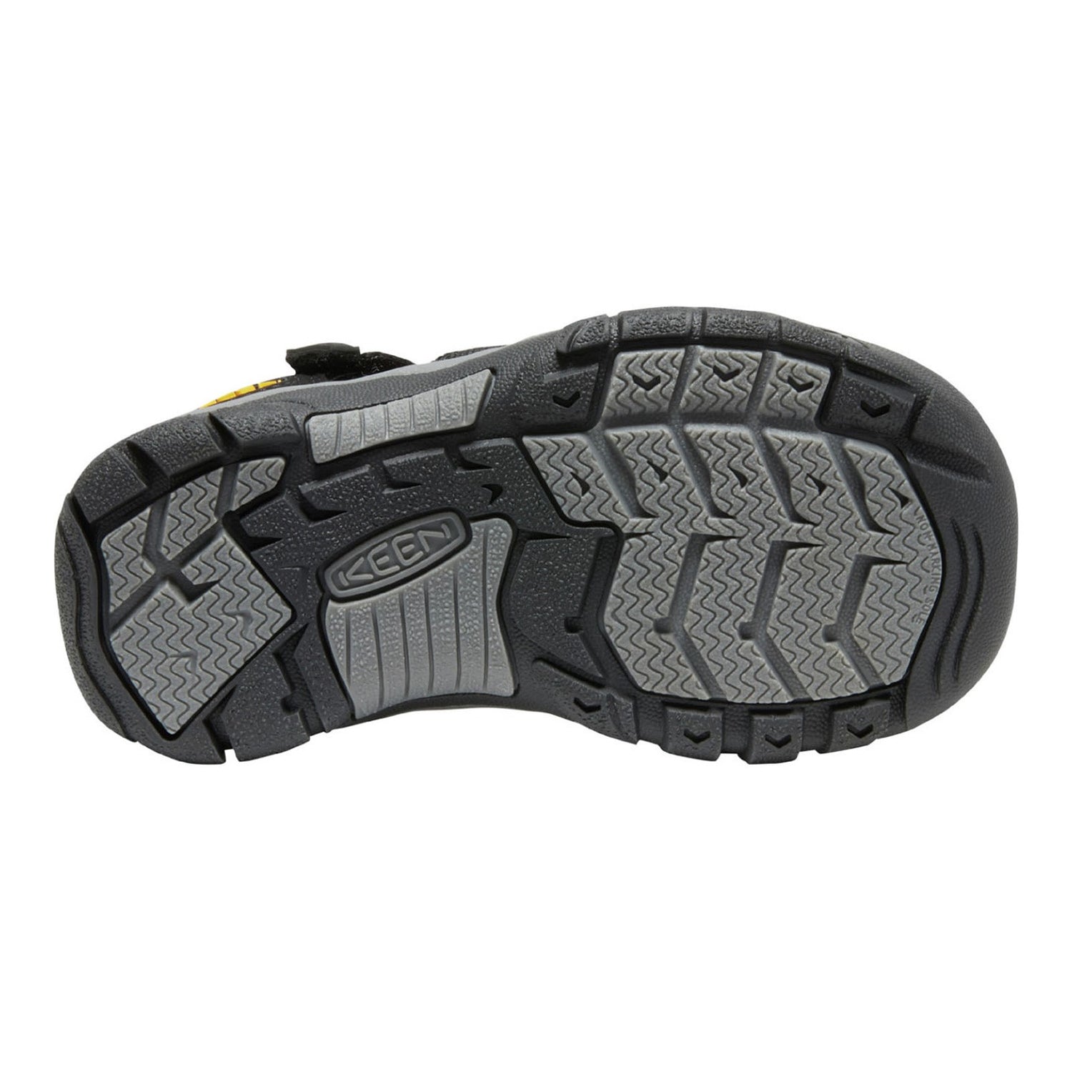 Peltz Shoes  Boy's Keen Newport H2 Sandal - Toddler & Little Kid Black/Keen Yellow 1022824