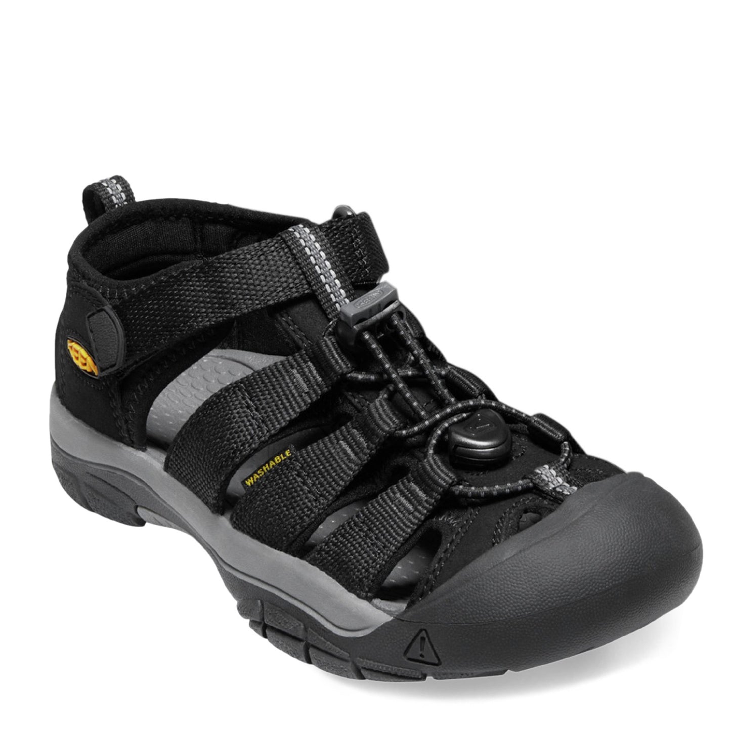 Peltz Shoes  Boy's Keen Newport H2 Sandal - Little Kid & Big Kid Black/Keen Yellow 1022838