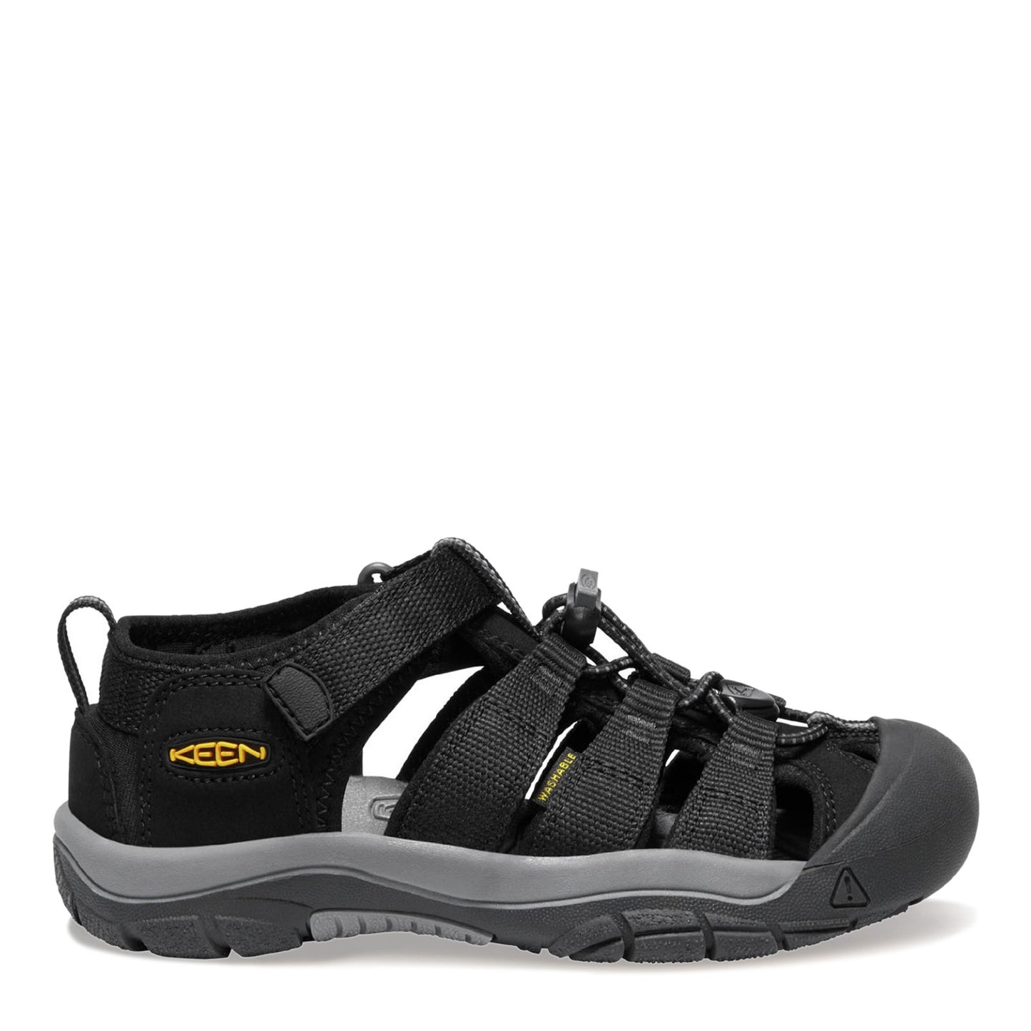 Peltz Shoes  Boy's Keen Newport H2 Sandal - Little Kid & Big Kid Black/Keen Yellow 1022838