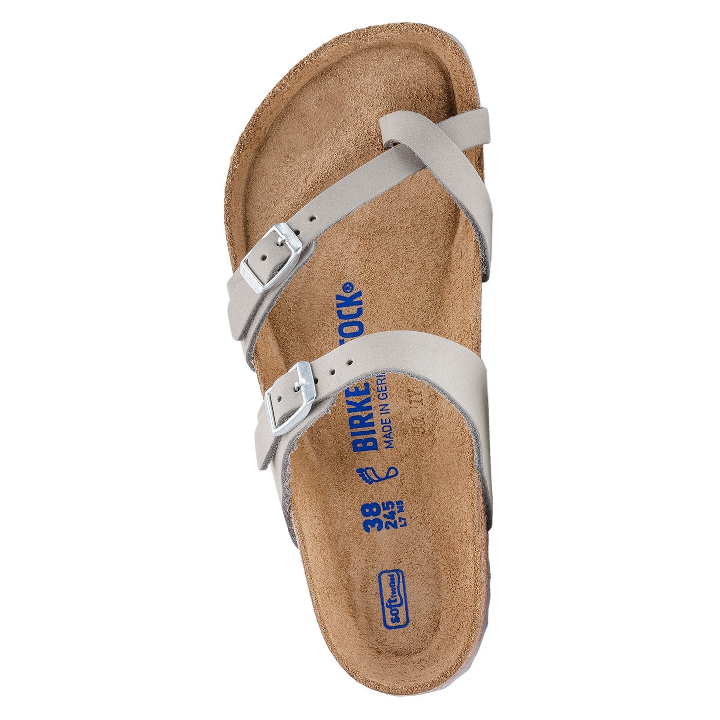 Peltz Shoes  Women's Birkenstock Mayari Soft Footbed Sandal - Regular Fit DOVE 1023 577 R