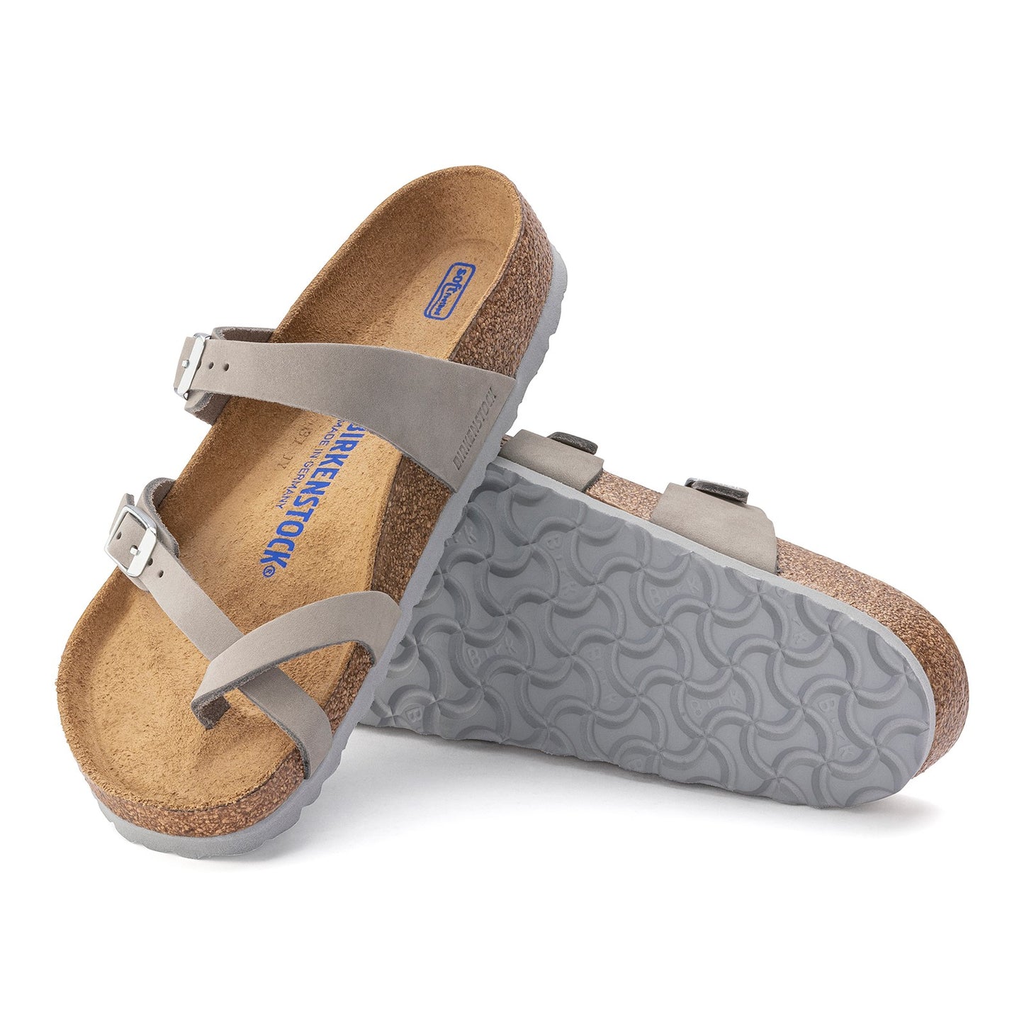 Peltz Shoes  Women's Birkenstock Mayari Soft Footbed Sandal - Regular Fit DOVE 1023 577 R