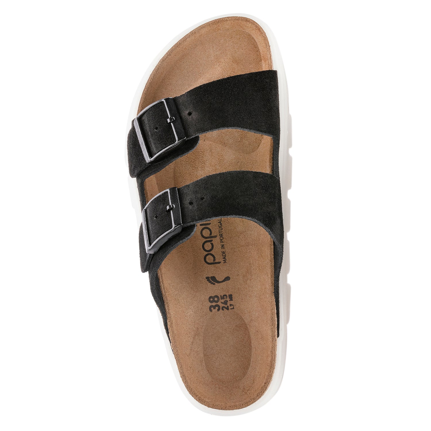 Peltz Shoes  Women's Birkenstock Arizona Chunky Sandal - Narrow Fit BLACK 1023 717 N