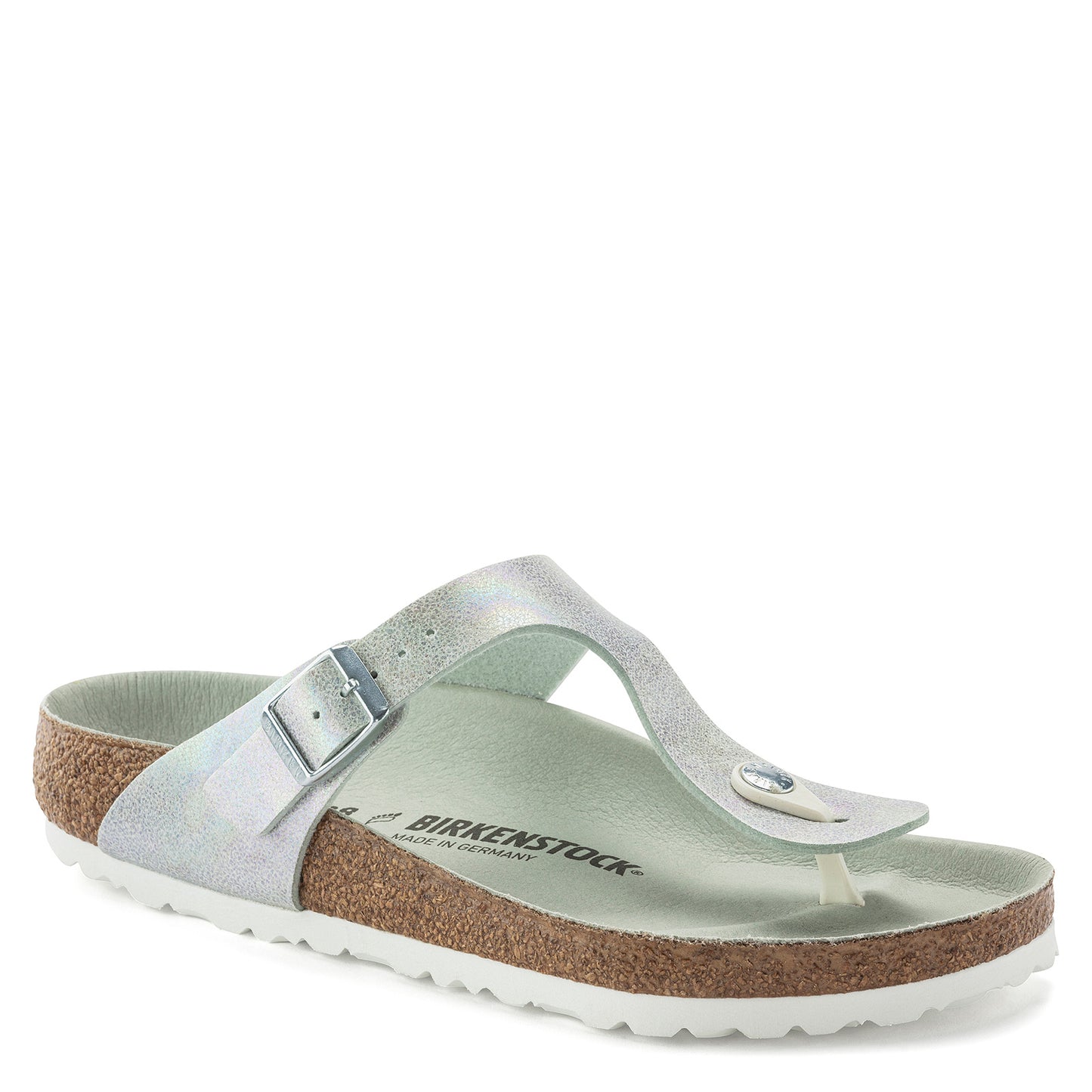 Peltz Shoes  Women's Birkenstock Gizeh Vegan Sandal - Regular Fit IRIDESCENT 1023 996 R
