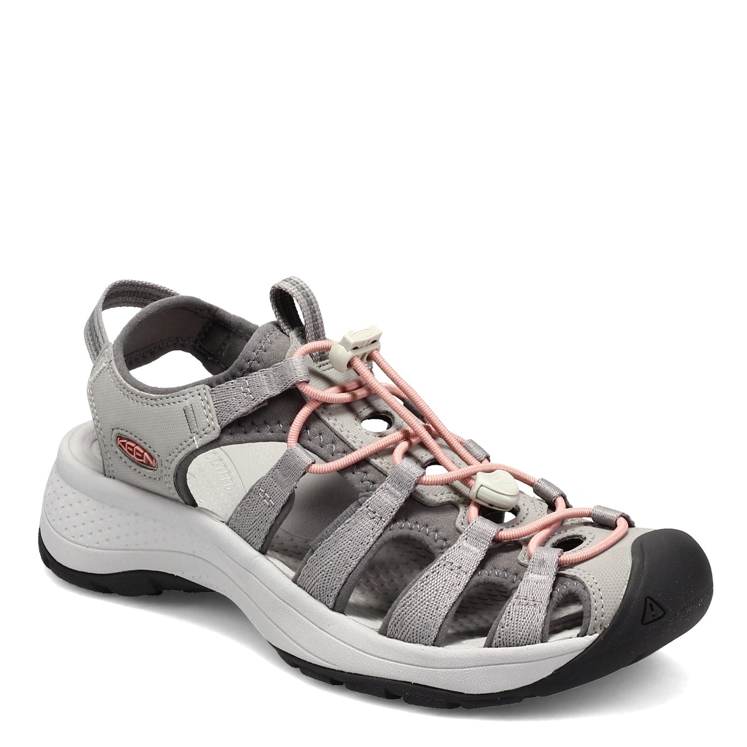 Peltz Shoes  Women's Keen Astoria West Sandal Grey/Coral 1023589