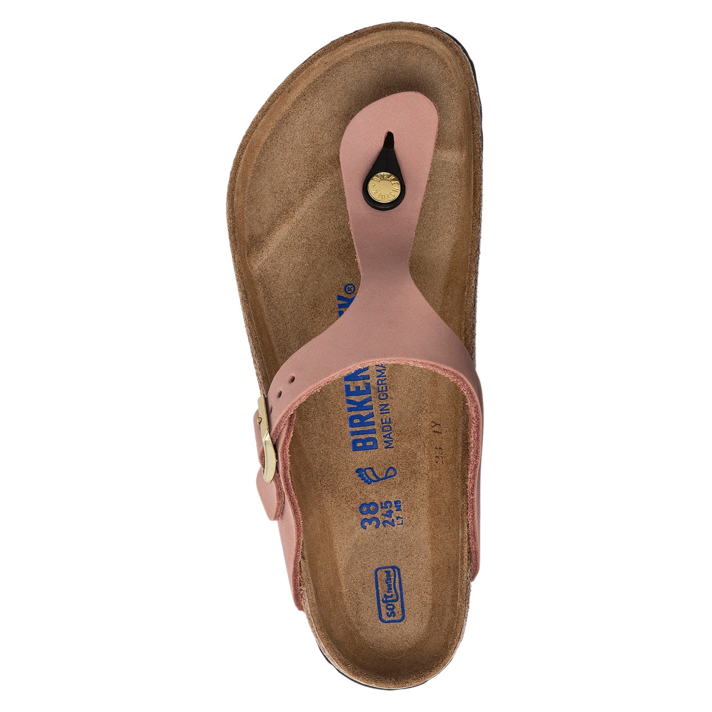 Peltz Shoes  Women's Birkenstock Gizeh Soft Footbed Sandal - Regular Width PINK 1024 024 R