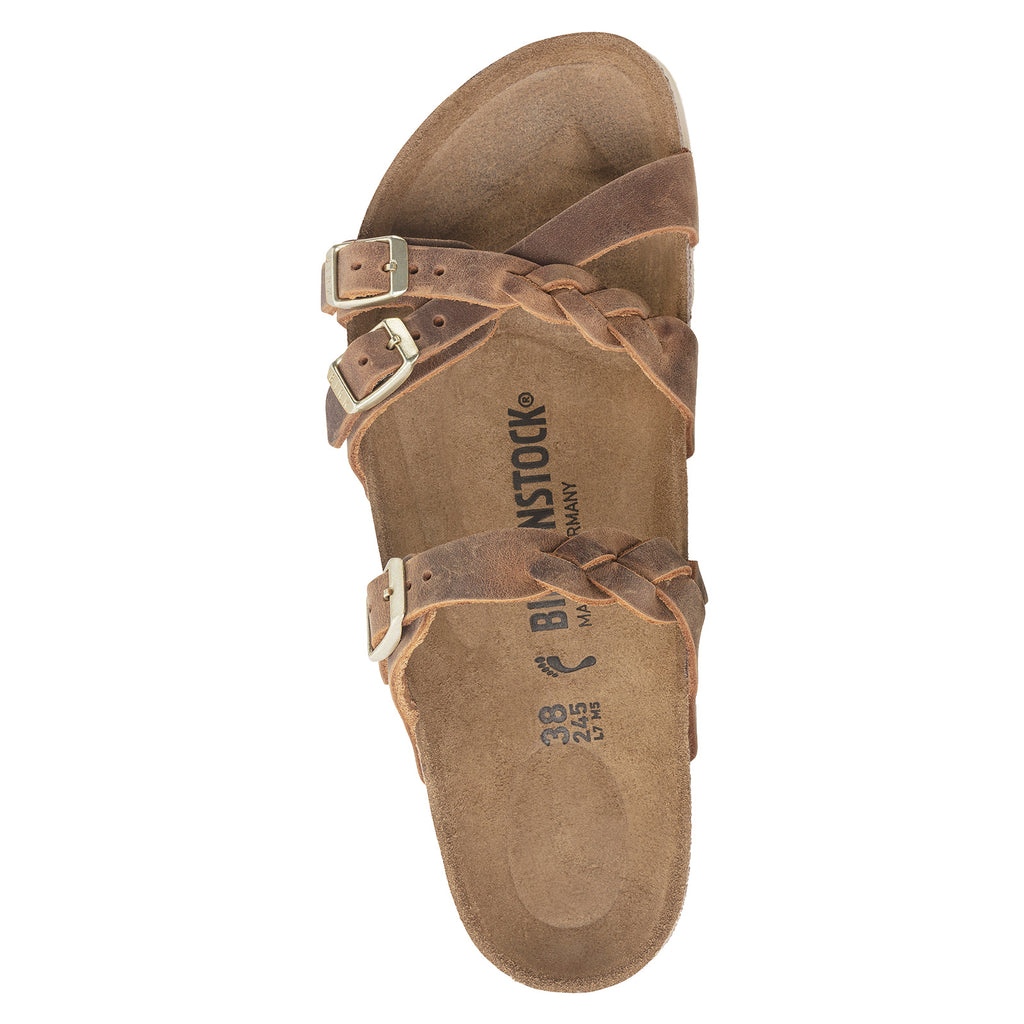 Women's Birkenstock Franca Braid Sandal - Regular Fit COGNAC 1024 052R