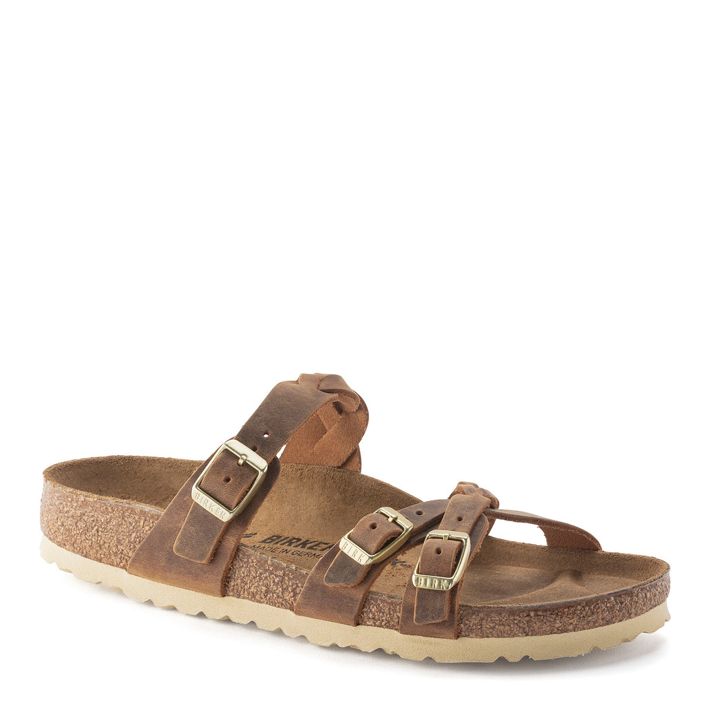 Women's Birkenstock Franca Braid Sandal - Regular Fit COGNAC 1024 052R