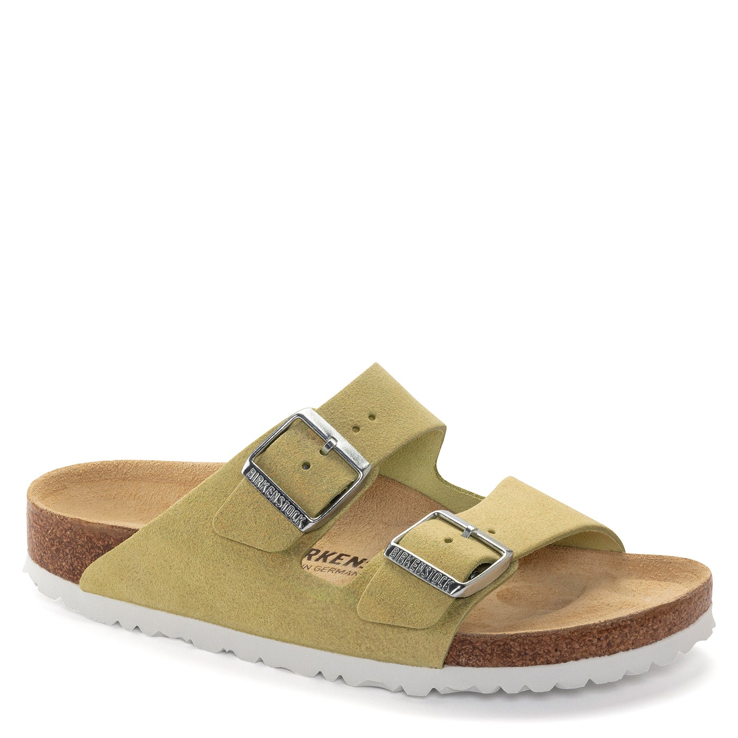 Peltz Shoes  Women's Birkenstock Arizona Shimmering Sandal - Narrow Fit YELLOW 1024 201 N