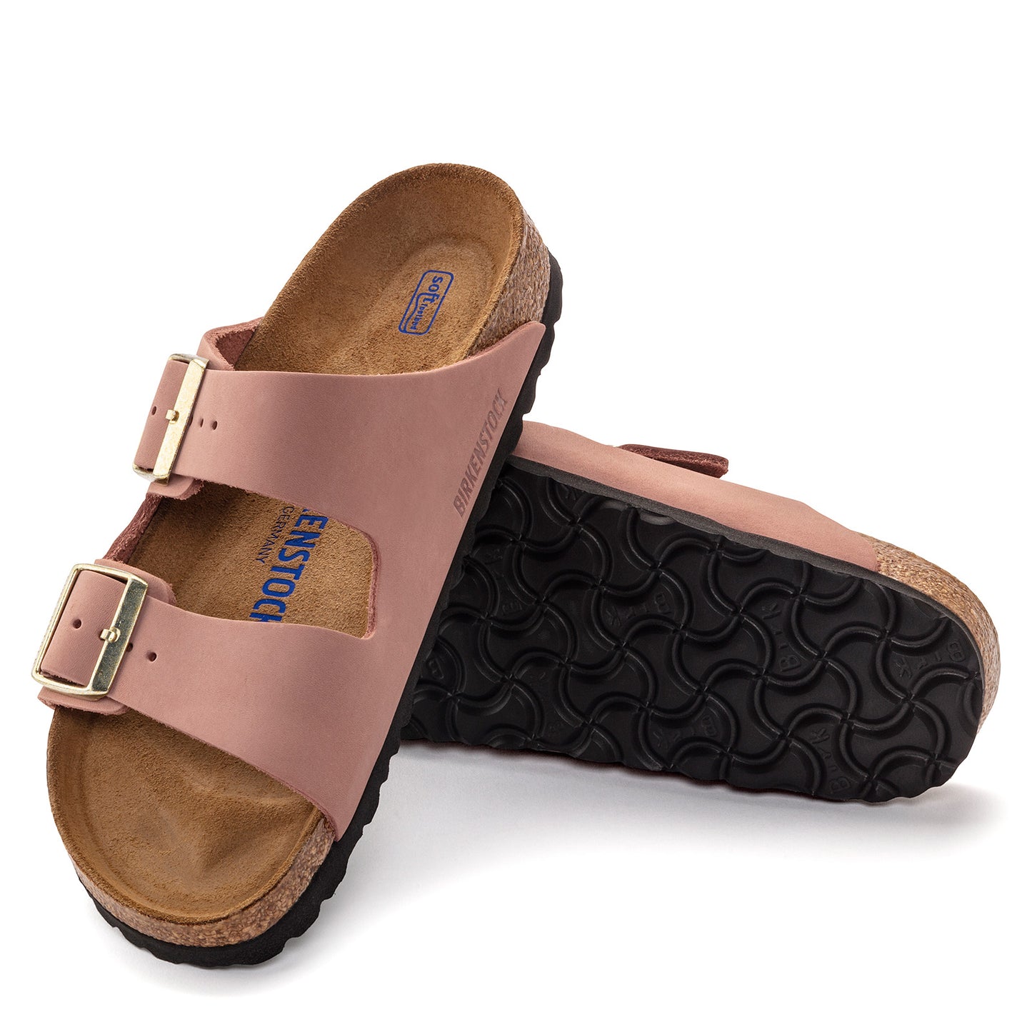 Peltz Shoes  Women's Birkenstock Arizona Soft Footbed Sandal - Narrow Width PINK 1024 219 N